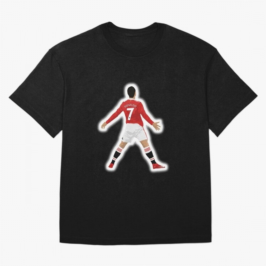 Art Cristiano Ronaldo Oversized T-Shirt Follow the Road to Global Football Passion for FIFA World Cup 2026, with Haaland and Mbappe, England, France and Netherlands, Supporter Pride, Iconic Celebrations, Legendary Names and Global Match Day Energy;