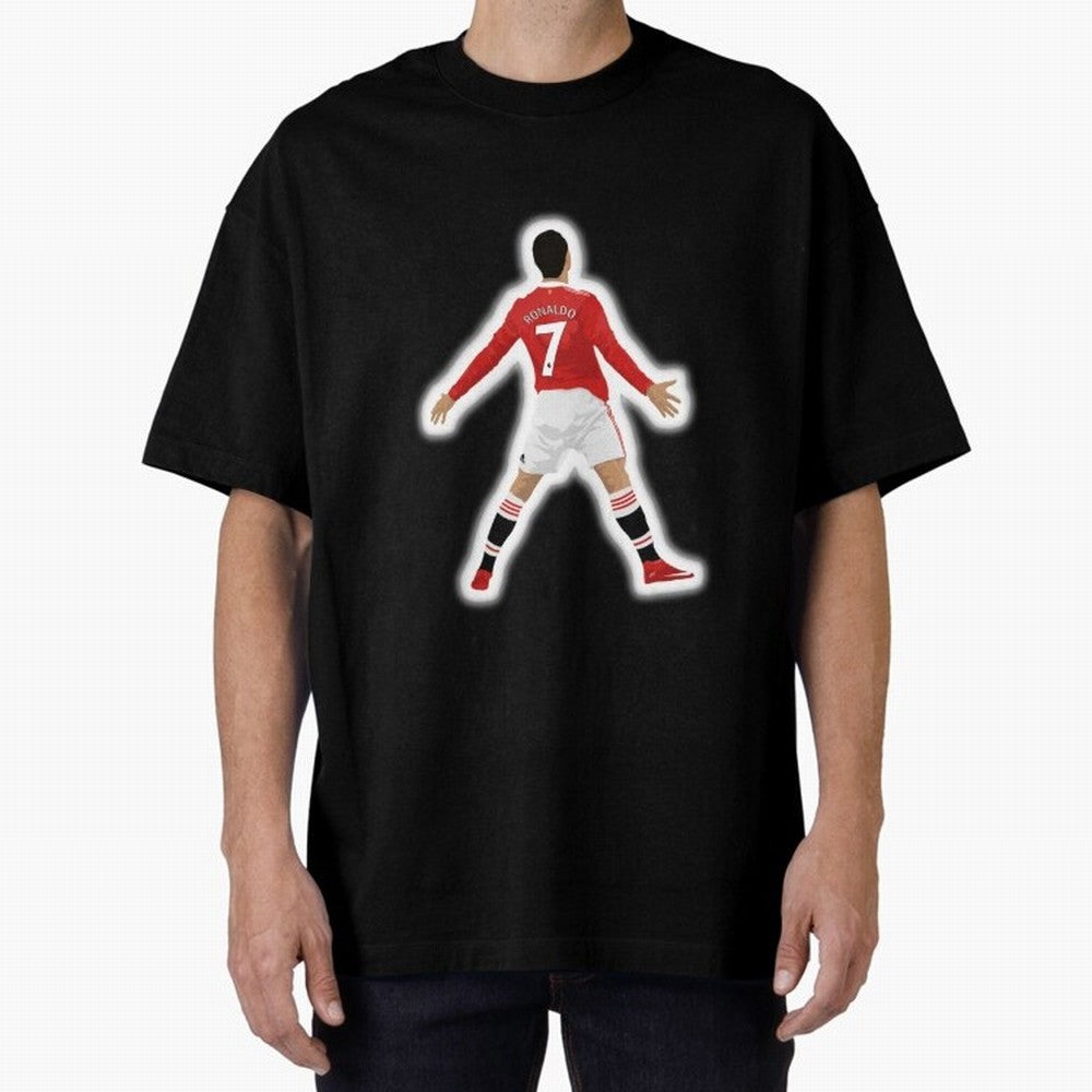 Art Cristiano Ronaldo Oversized T-Shirt Follow the Road to Global Football Passion for FIFA World Cup 2026, with Haaland and Mbappe, England, France and Netherlands, Supporter Pride, Iconic Celebrations, Legendary Names and Global Match Day Energy;