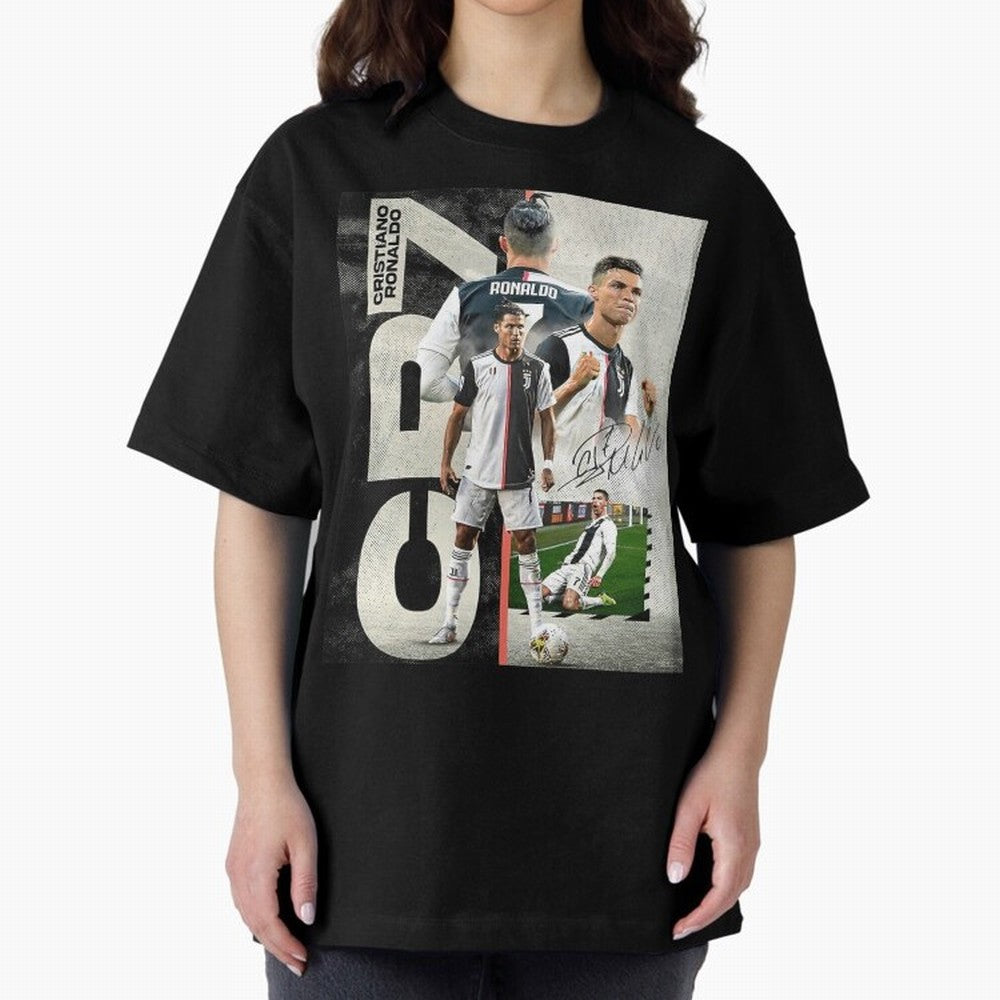 Cristiano Ronaldo Goals Oversized T-Shirt Honor Football Greatness during FIFA World Cup 2026 USA Canada Mexico for Fans of Haaland and England, Bringing Stadium Chants, National Pride, Trophy Dreams and Unforgettable Football Memories; Made for