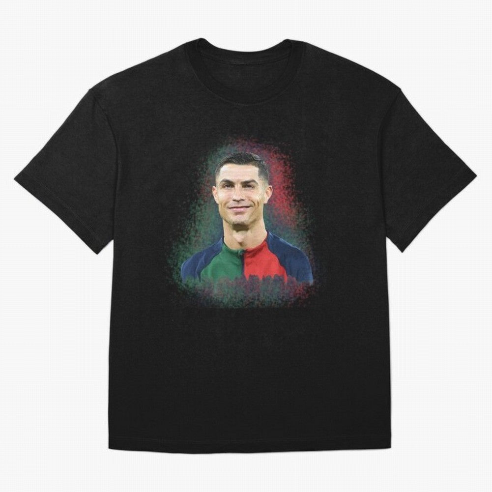 Cristiano Ronaldo digital art Oversized T-Shirt Show Passion for the Stars of Global Football Passion for FIFA World Cup 2026 Group Stage, Featuring Neymar, Argentina, France and Brazil, Worldwide Fan Energy, Dramatic Goals, Stadium Lights and