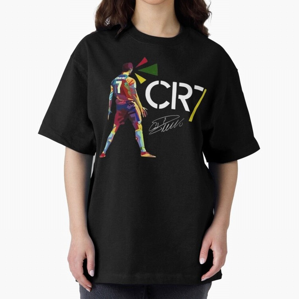 Cr7 Cristiano Ronaldo Signature Oversized T-Shirt Celebrate Classic Football Spirit in the FIFA World Cup 2026 USA Canada Mexico Journey through Neymar Highlights, Argentina, France and Brazil Pride, Stadium Chants, National Pride, Trophy Dreams