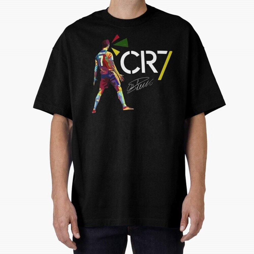 Cr7 Cristiano Ronaldo Signature Oversized T-Shirt Celebrate Classic Football Spirit in the FIFA World Cup 2026 USA Canada Mexico Journey through Neymar Highlights, Argentina, France and Brazil Pride, Stadium Chants, National Pride, Trophy Dreams