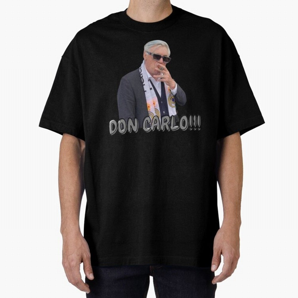 Don Carlo Ancelotti Oversized T-Shirt Show Support during FIFA World Cup 2026 Spirit, Capturing Portugal, Neymar, Worldwide Fan Energy, Dramatic Goals, Stadium Lights and Championship Celebrations; Perfect for Fans, Collectors, Family Gatherings,