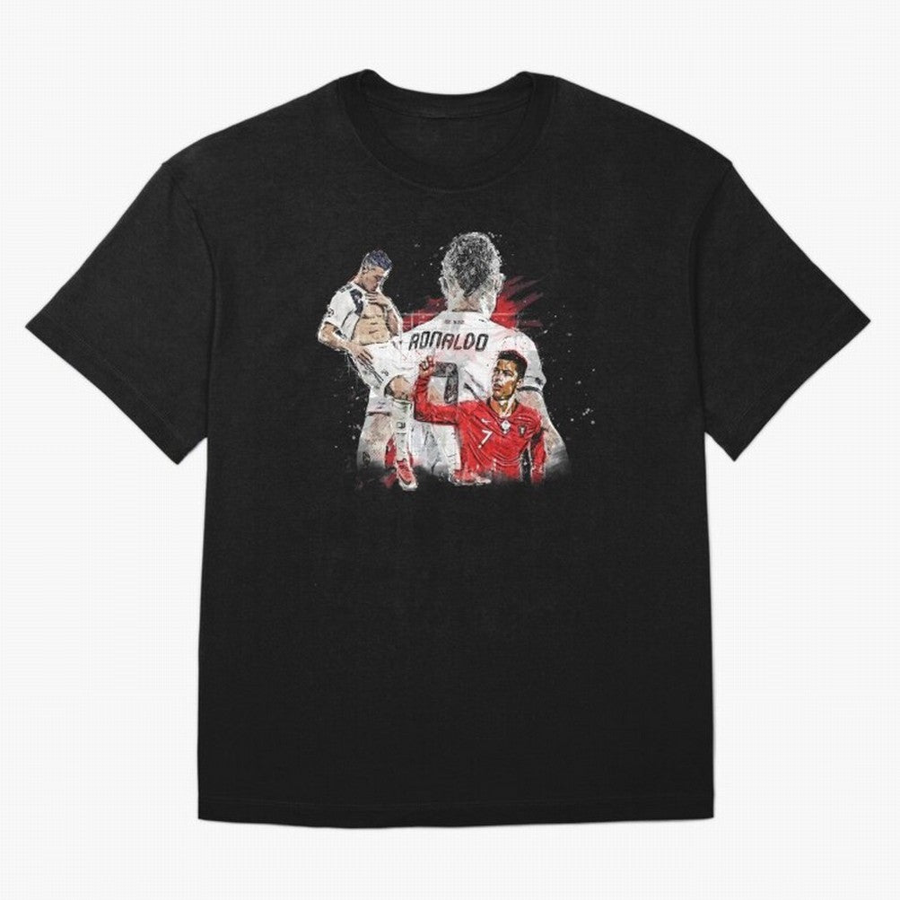 Cristiano Ronaldo Cristiano Ronaldo Oversized T-Shirt Show Your Love for FIFA World Cup 2026 USA Canada Mexico for Fans of CR7 and Messi and France, Bringing Fan Favorite Moments, National Team Passion, Big Match Drama and Soccer History; Made for