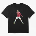 Ronaldo in Flight Oversized T-Shirt Celebrate Unforgettable Nights in Match Day Hype around FIFA World Cup 2026 Group Stage, Haaland and Mbappe, Argentina, Worldwide Fan Energy, Dramatic Goals, Stadium Lights and Championship Celebrations; Built