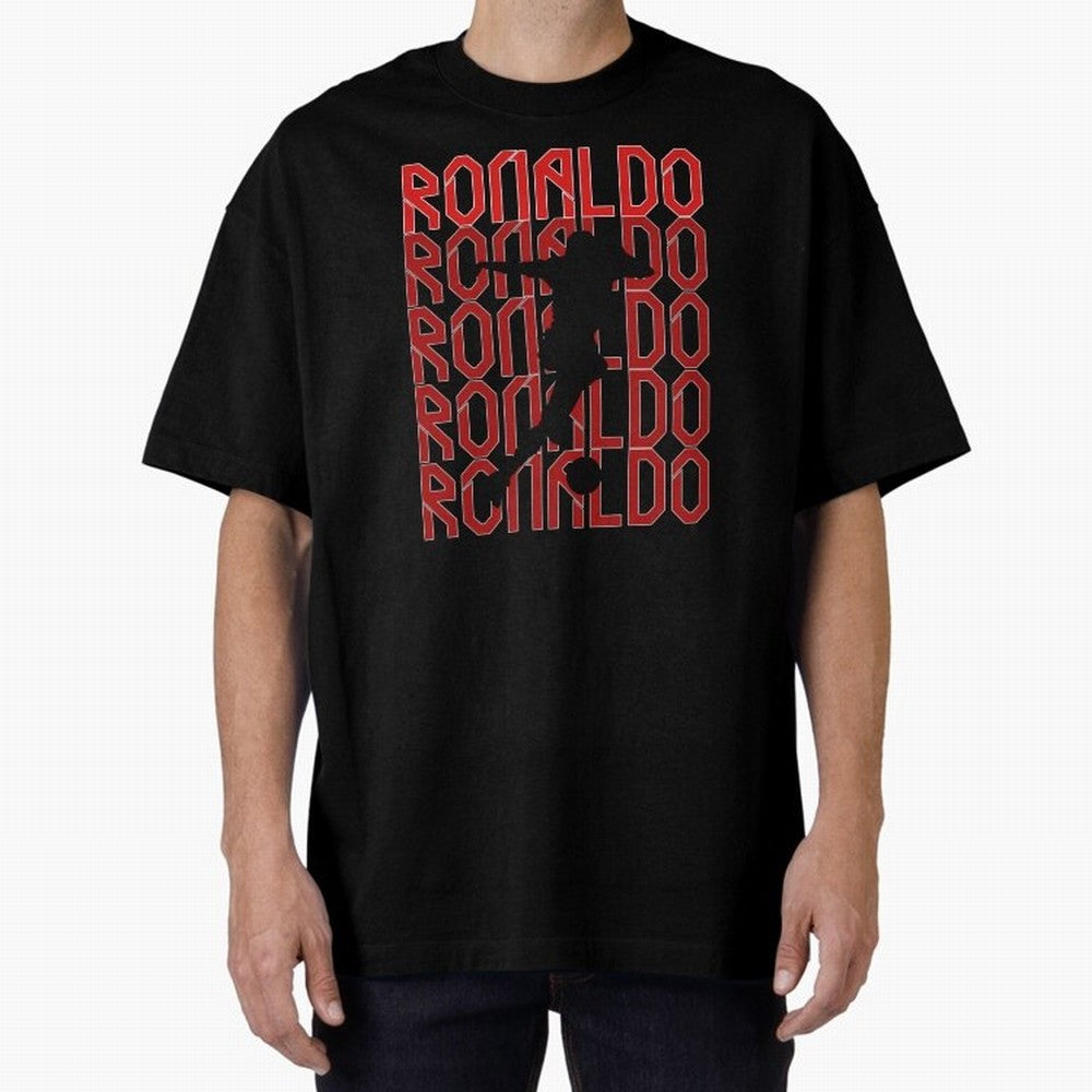 Cristiano Ronaldo Oversized T-Shirt Bring a Vintage Feel to FIFA World Cup 2026 USA Canada Mexico for Fans of CR7 and Messi and Argentina, Bringing Goal Celebration Energy, Supporter Heritage, Football Icons and Worldwide Tournament Joy; Great for