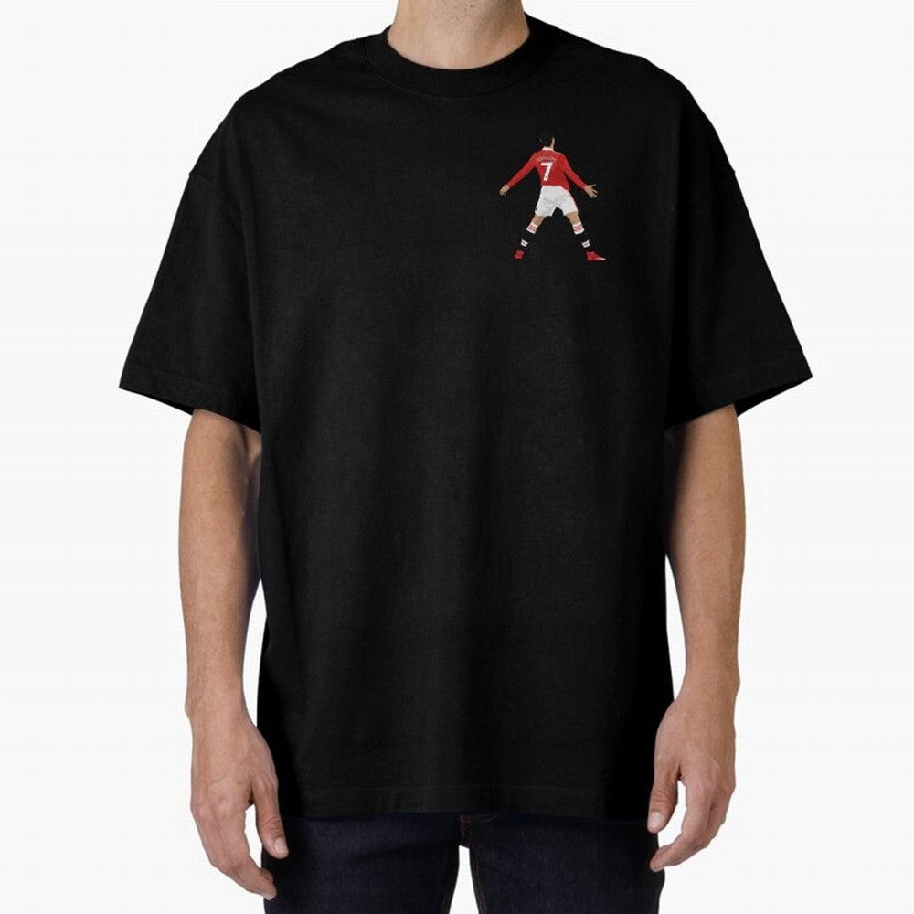 Ronaldo CR7 - Manchester Unided Oversized T-Shirt Keep the Legacy of the FIFA World Cup 2026 USA Canada Mexico Journey through Neymar, Haaland and Cristiano Ronaldo Highlights, Netherlands Pride, Championship Spirit, Famous Goals, Roaring Crowds