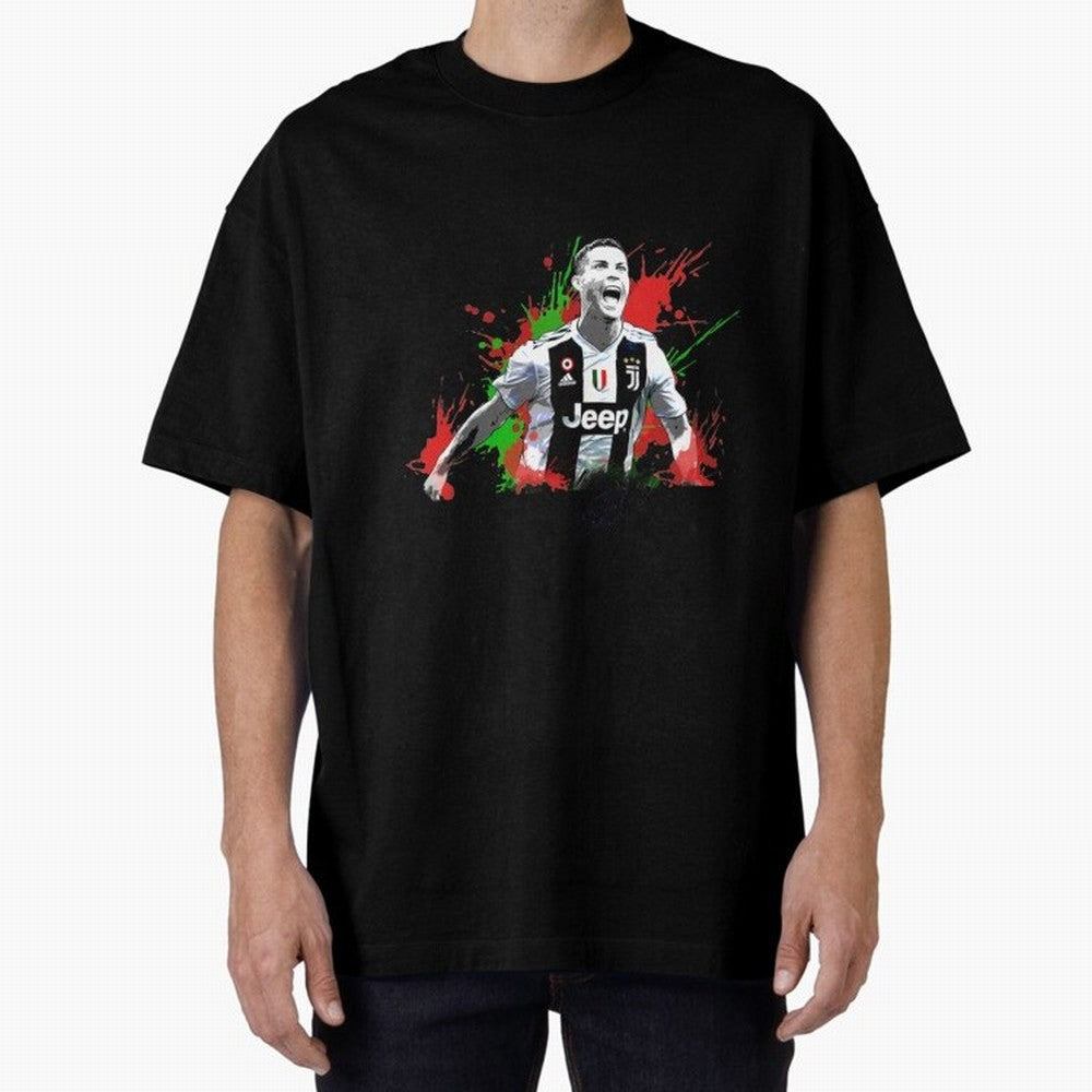 Cristiano Ronaldo Cristiano Ronaldo Oversized T-Shirt Feel the FIFA World Cup 2026 Group Stage Journey through Haaland Highlights, Portugal Pride, Supporter Pride, Iconic Celebrations, Legendary Names and Global Match Day Energy; Ideal for Fans Who