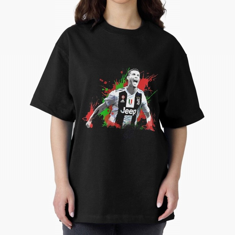 Cristiano Ronaldo Cristiano Ronaldo Oversized T-Shirt Feel the FIFA World Cup 2026 Group Stage Journey through Haaland Highlights, Portugal Pride, Supporter Pride, Iconic Celebrations, Legendary Names and Global Match Day Energy; Ideal for Fans Who