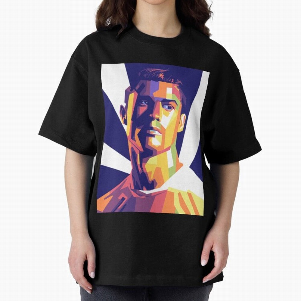 Cristiano Ronaldo cristiano ronaldo Oversized T-Shirt Celebrate National Team Dreams in Match Day Hype around FIFA World Cup 2026 Group Stage, Neymar, Argentina and Brazil, Championship Spirit, Famous Goals, Roaring Crowds and International