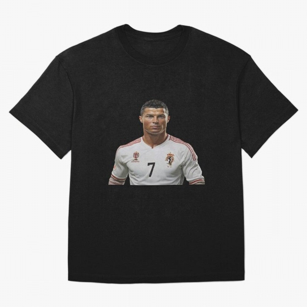 Sticker Ronaldo 2024 Oversized T-Shirt Share FIFA World Cup 2026 for Fans of Cristiano Ronaldo, Haaland and CR7 and Brazil, Portugal and Argentina, Bringing Classic Soccer Heritage, Championship Pressure, Fan Loyalty and International Pride; Ideal