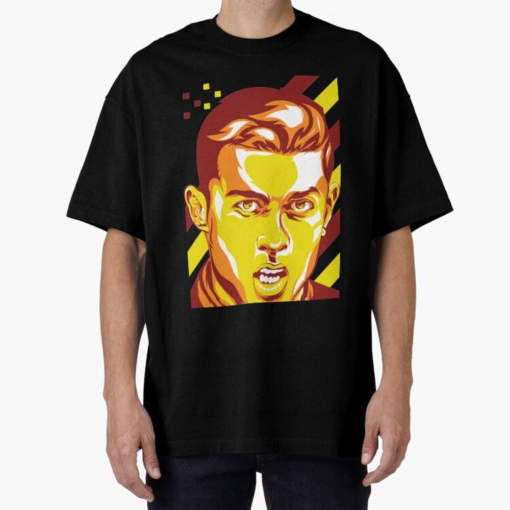 Cristiano Ronaldo Cristiano Ronaldo Oversized T-Shirt Represent the Passion of FIFA World Cup 2026 USA Canada Mexico Driven by Haaland and Mbappe, England, France and Netherlands Energy, Football History, Final Match Energy, Crowd Noise and Once in