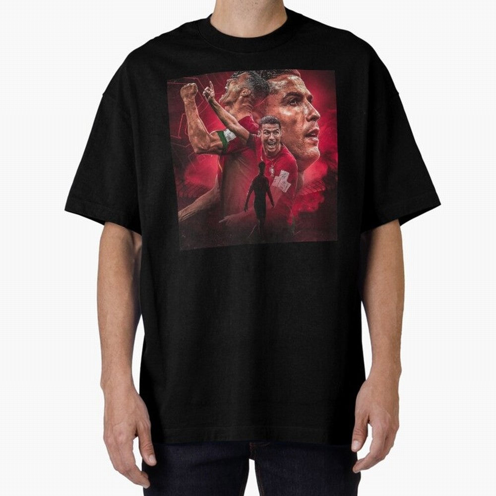 Cristiano Ronaldo - CR 7 Celebration Oversized T-Shirt Elevate Match Day Hype around FIFA World Cup 2026 Group Stage, Messi, Neymar and Mbappe, Argentina and Brazil, Tournament Hype, Historic Matchups, Family Viewing Parties and Global Sports