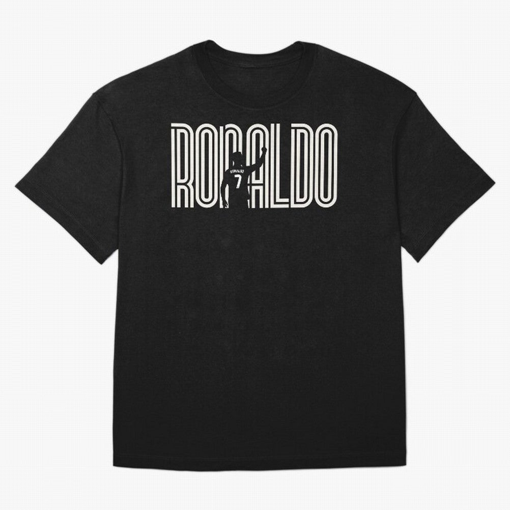 Fan Art - Cristiano Ronaldo (CR7) - Black Edition Oversized T-Shirt Step into Global Football Passion for FIFA World Cup 2026 USA Canada Mexico, Filled with Neymar, Haaland and Cristiano Ronaldo, Netherlands, Match Day Excitement, Supporter