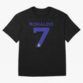 Ronaldo 7 Al-Nassr Football Club - Oversized T-Shirt Stand Out with Spirit from Global Football Passion for FIFA World Cup 2026 Group Stage, Highlighting Messi, Neymar and Mbappe, Argentina, Stadium Memories, Football Loyalty, International Chants