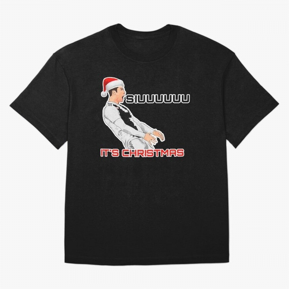 Siuuuuuu CR7 Christmas funny Oversized T-Shirt Celebrate Fan Culture around the FIFA World Cup 2026 Journey through Cristiano Ronaldo Highlights, France and Portugal Pride, Championship Spirit, Famous Goals, Roaring Crowds and International