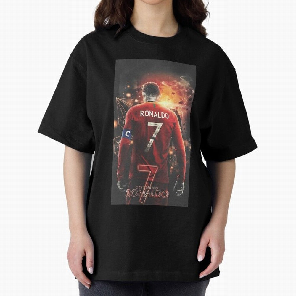 At Back Oversized T-Shirt Show Up for the Glory of the FIFA World Cup 2026 Journey through Haaland Highlights, Spain Pride, Goal Celebration Energy, Supporter Heritage, Football Icons and Worldwide Tournament Joy; Great for Watch Parties, Sports