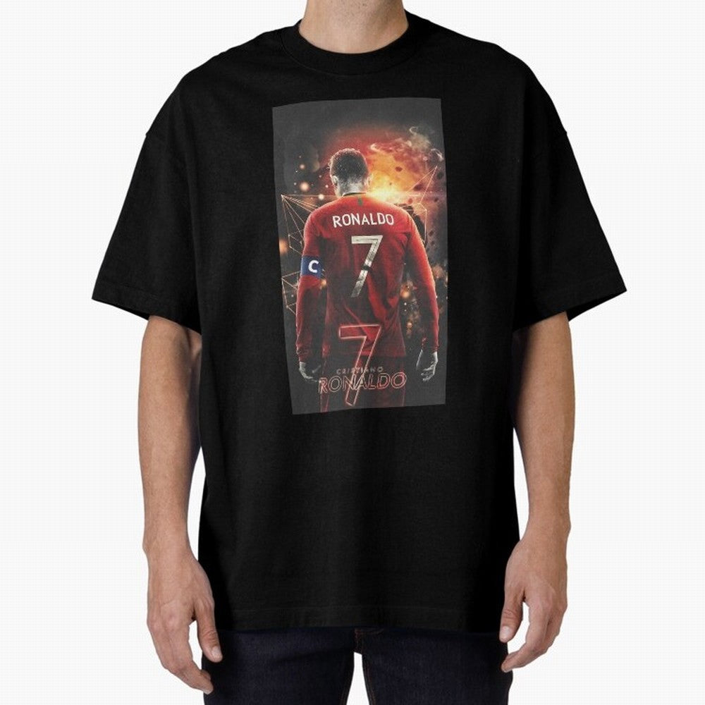 At Back Oversized T-Shirt Show Up for the Glory of the FIFA World Cup 2026 Journey through Haaland Highlights, Spain Pride, Goal Celebration Energy, Supporter Heritage, Football Icons and Worldwide Tournament Joy; Great for Watch Parties, Sports