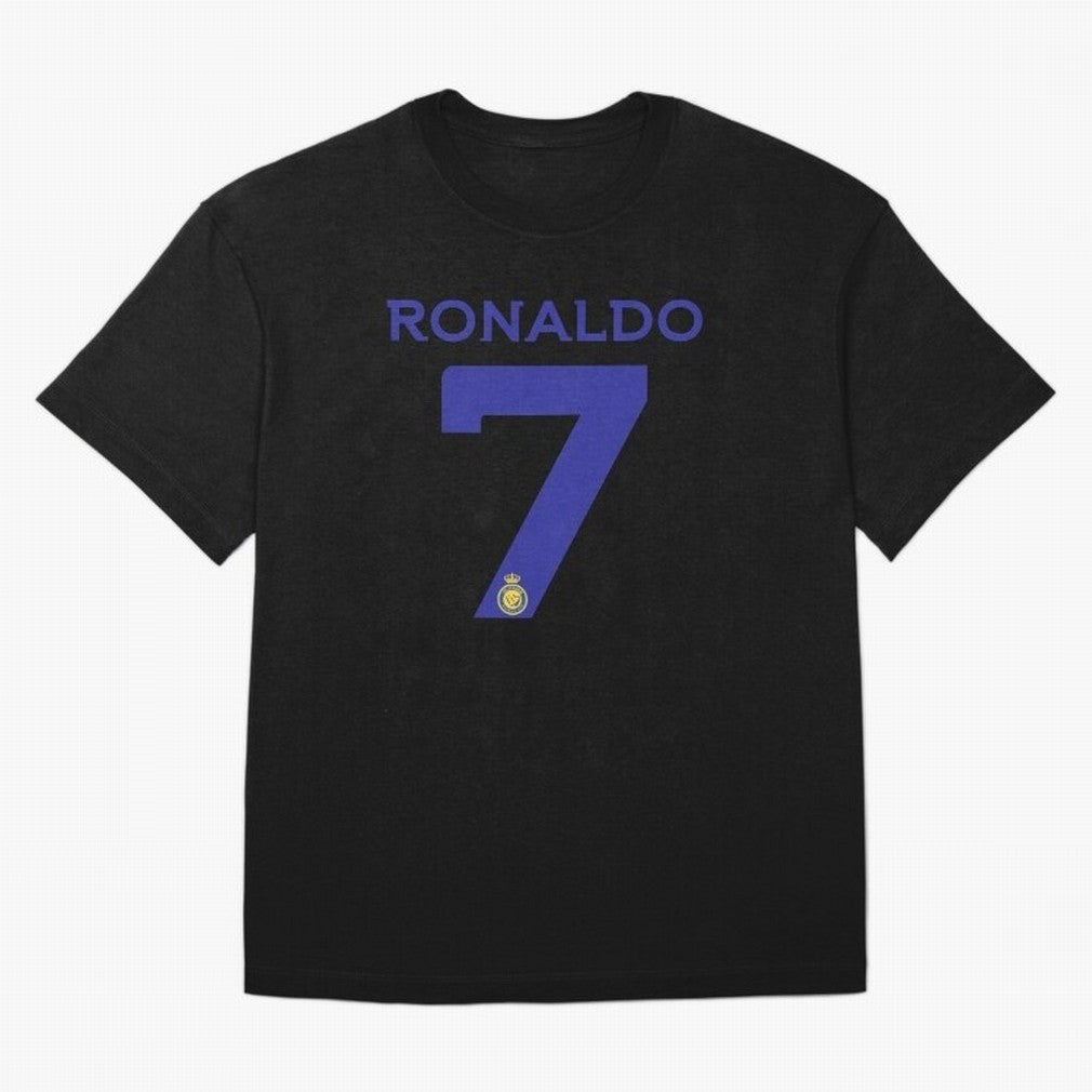 Ronaldo 7 Al-Nassr Football Club - Oversized T-Shirt Bring a Vintage Feel to Global Football Passion for FIFA World Cup 2026, Centered on Messi, CR7 and Mbappe, Netherlands, Soccer Culture, Superstar Moments, National Team Dreams and Competitive