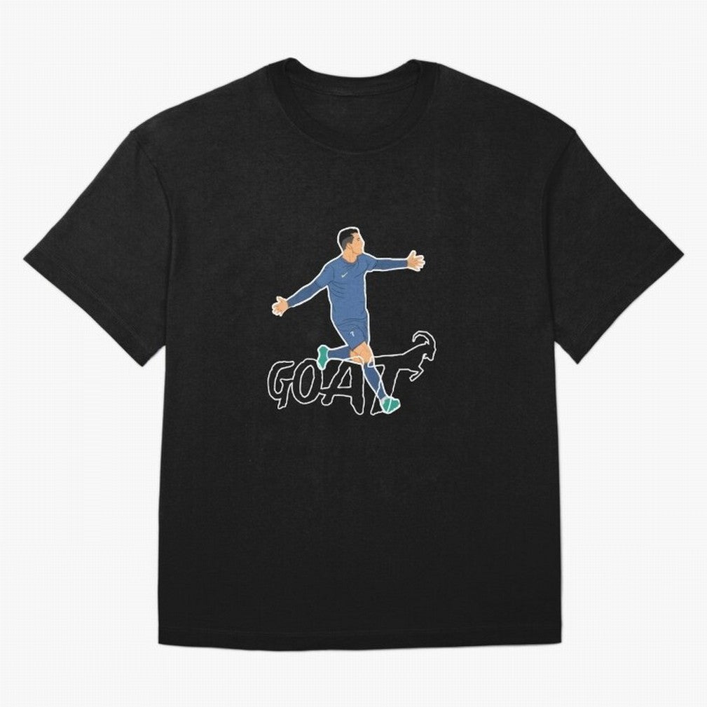 Cristiano Ronaldo - GOAT Oversized T-Shirt Bring Home FIFA World Cup 2026 Group Stage for Fans of Neymar and Germany, Bringing Football Festival Excitement, Trophy Ambitions, Country Rivalries and Star Player Buzz; Perfect for Fans, Collectors,