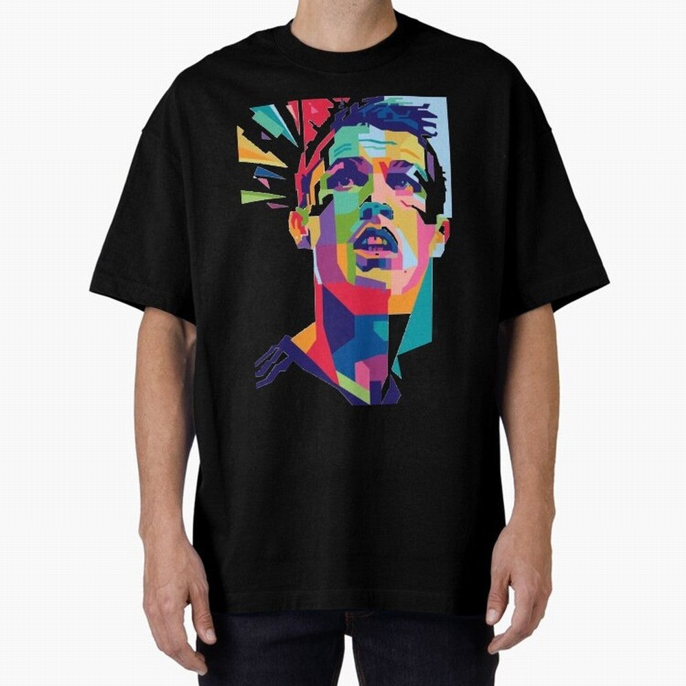 CR7 Sketch Oversized T-Shirt Follow the Final Road of FIFA World Cup 2026 Spirit, Capturing France and Portugal, Messi and Cristiano Ronaldo, Goal Celebration Energy, Supporter Heritage, Football Icons and Worldwide Tournament Joy; Ideal for Fans
