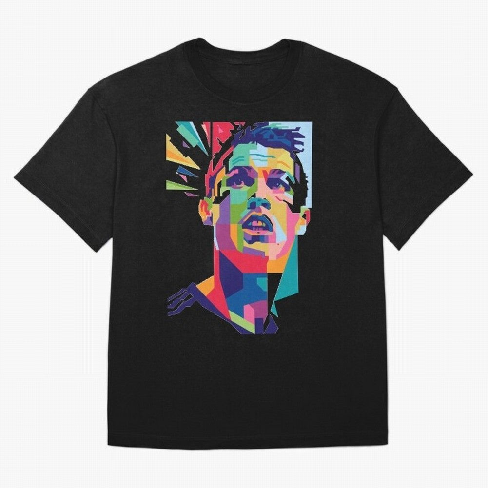 CR7 Sketch Oversized T-Shirt Follow the Final Road of FIFA World Cup 2026 Spirit, Capturing France and Portugal, Messi and Cristiano Ronaldo, Goal Celebration Energy, Supporter Heritage, Football Icons and Worldwide Tournament Joy; Ideal for Fans