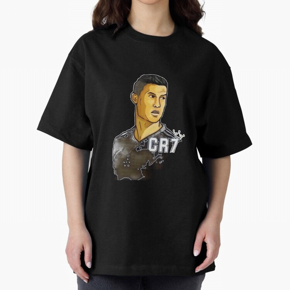 Cristiano Ronaldo digital art Oversized T-Shirt Feel FIFA World Cup 2026 Group Stage for Fans of Cristiano Ronaldo, Haaland and CR7 and Netherlands, Bringing Fan Favorite Moments, National Team Passion, Big Match Drama and Soccer History; Built for