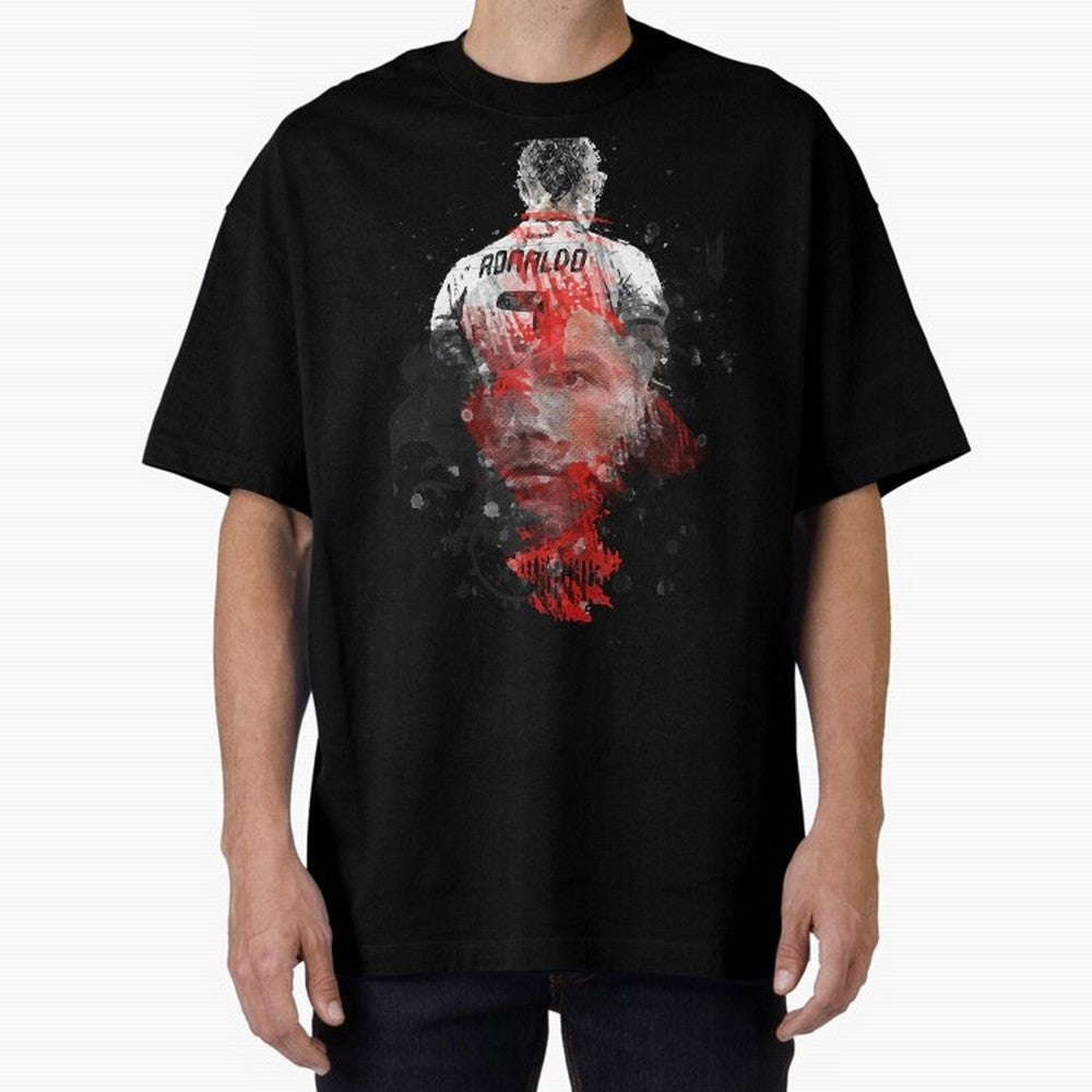 cristiano ronaldo Oversized T-Shirt Show Passion for the Stars of FIFA World Cup 2026 USA Canada Mexico Spirit, Filled with Argentina, Neymar, Retro Football Energy, Iconic Rivalries, Trophy Chase Drama and Stadium Atmosphere; Built for Supporters