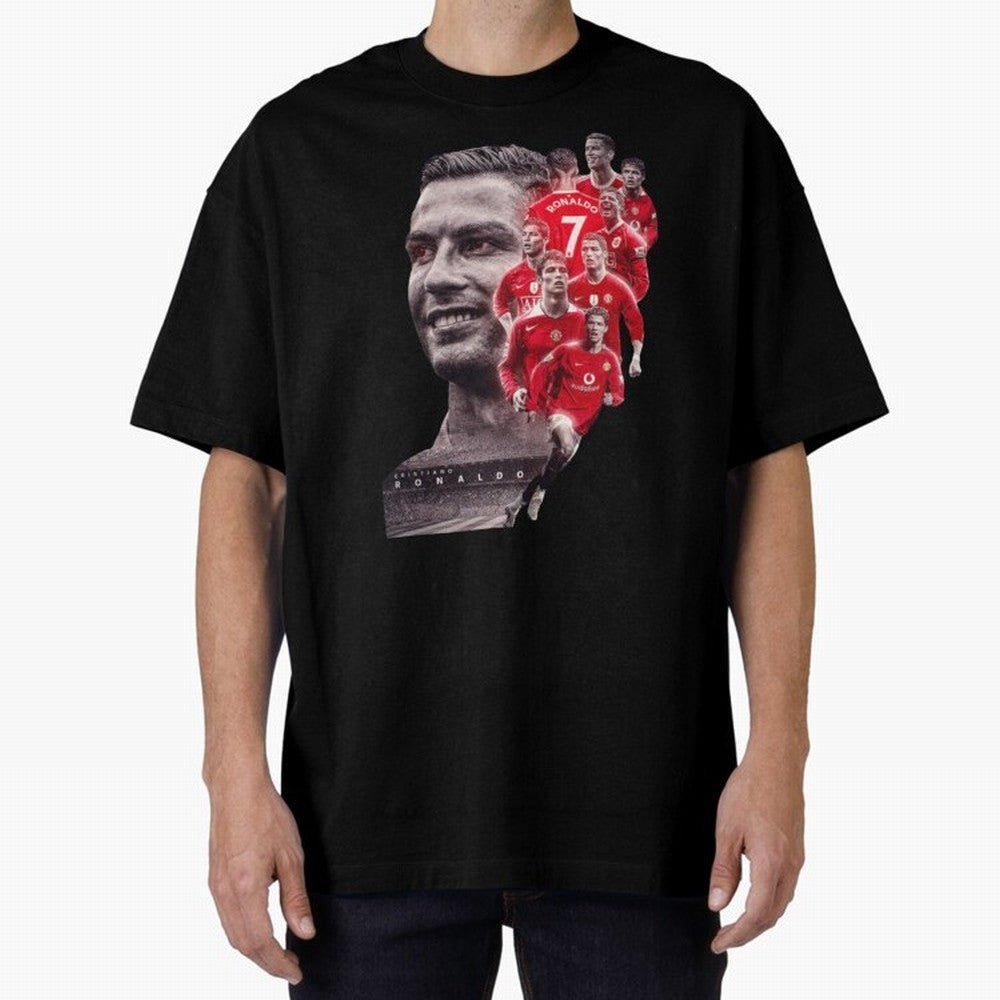 ronaldo Oversized T-Shirt Support the Legends of FIFA World Cup 2026 with Messi and Cristiano Ronaldo, England Energy, Football Passion, Legendary Performances, Festival Vibes and Supporter Community; Made for Die Hard Supporters, Soccer Lovers,