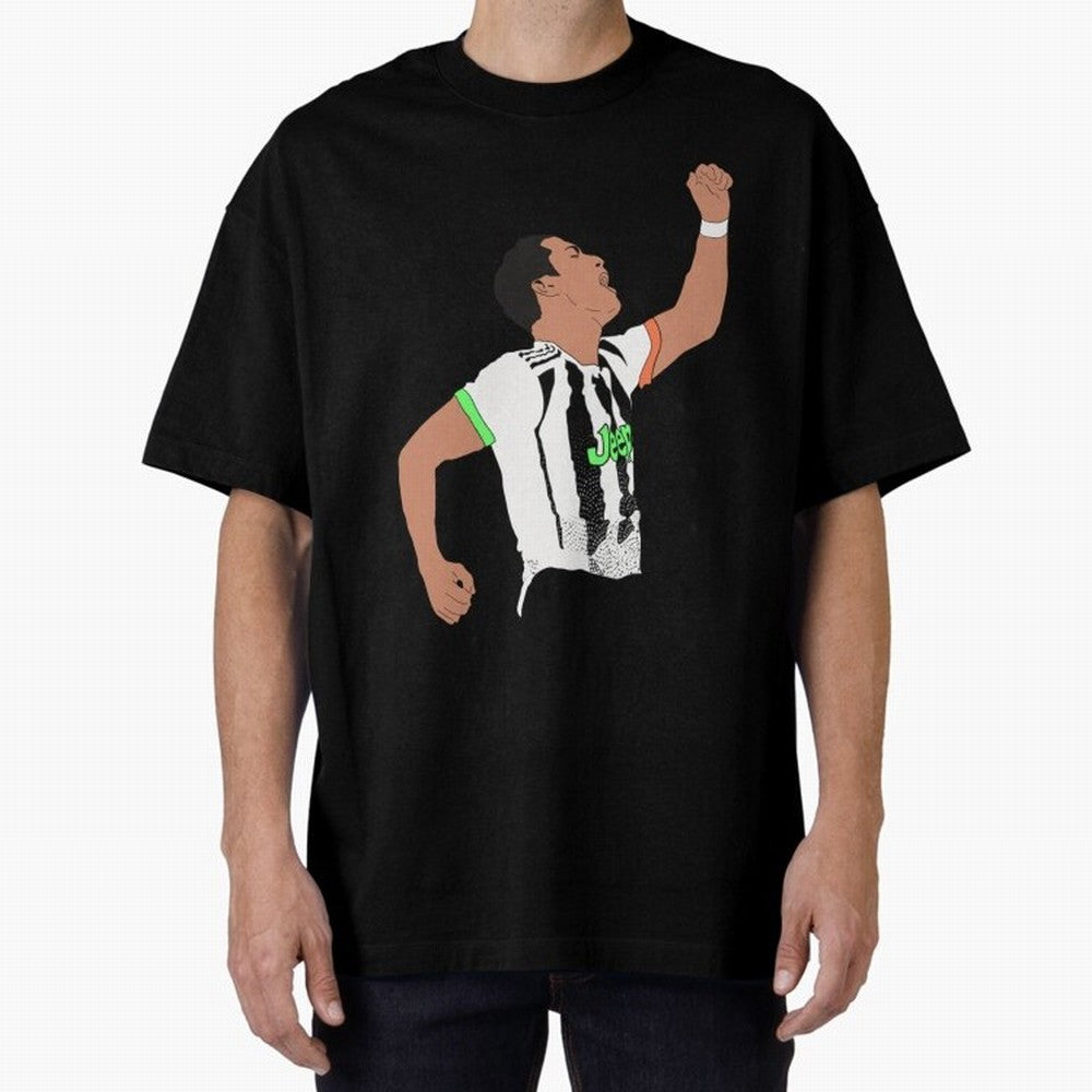 Cristiano Ronaldo Cristiano Ronaldo Juve Oversized T-Shirt Celebrate Global Football Passion for FIFA World Cup 2026, Driven by Messi, Neymar and Mbappe, Brazil, Soccer Culture, Superstar Moments, National Team Dreams and Competitive Fire; Perfect