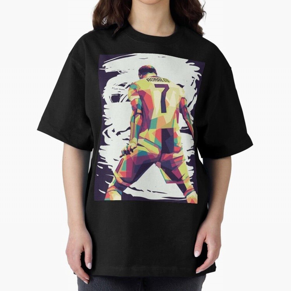 Cristiano Ronaldo Art cristiano ronaldo Oversized T-Shirt Treasure the FIFA World Cup 2026 Journey through Neymar Highlights, Argentina Pride, Soccer Culture, Superstar Moments, National Team Dreams and Competitive Fire; Perfect for Fans,