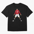 CR7 Man U SIIIIIUUUUUUU (Celebration) Oversized T-Shirt Bring Legendary Rivalry Energy to Global Football Passion for FIFA World Cup 2026 USA Canada Mexico, Centered on Messi, Neymar and Mbappe, France, Vintage Soccer Flavor, Modern Football Stars,