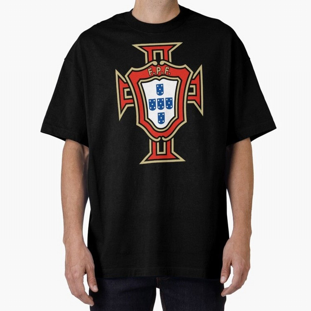 Portugal Soccer Logo Oversized T-Shirt Celebrate Fan Favorites in Global Football Passion for FIFA World Cup 2026, Driven by Mbappe and Neymar, Argentina and Brazil, Retro Football Energy, Iconic Rivalries, Trophy Chase Drama and Stadium