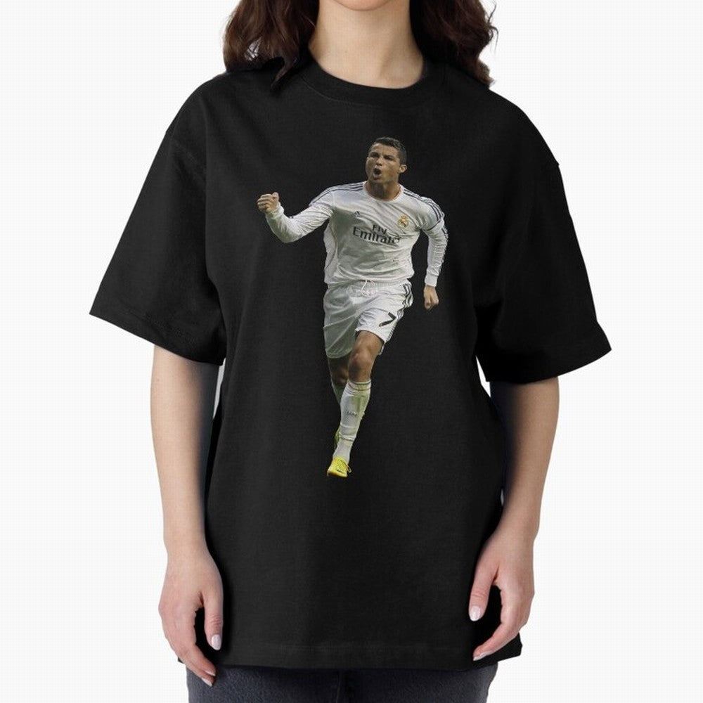 Cristiano Cool Sticker Oversized T-Shirt Mark FIFA World Cup 2026 Group Stage Spirit, Featuring England, Mbappe, Football Passion, Legendary Performances, Festival Vibes and Supporter Community; Great for Supporters Who Love Legendary Players,