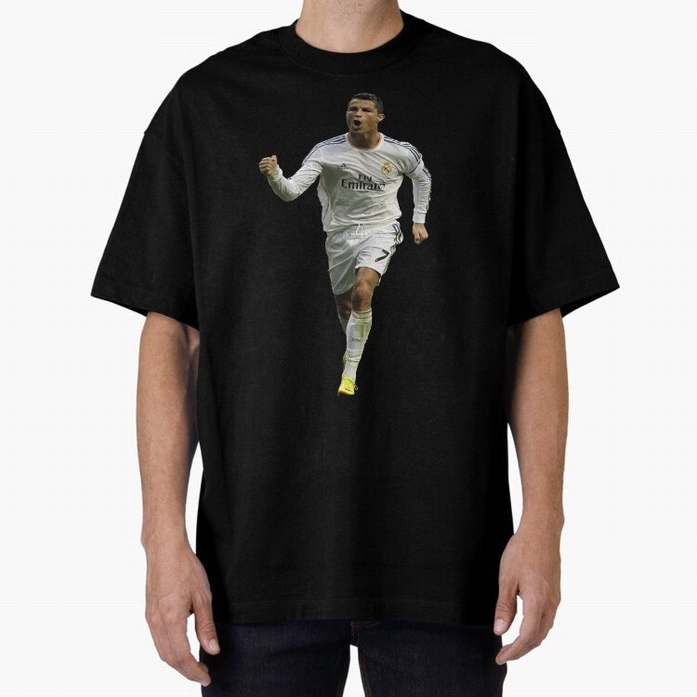 Cristiano Cool Sticker Oversized T-Shirt Mark FIFA World Cup 2026 Group Stage Spirit, Featuring England, Mbappe, Football Passion, Legendary Performances, Festival Vibes and Supporter Community; Great for Supporters Who Love Legendary Players,
