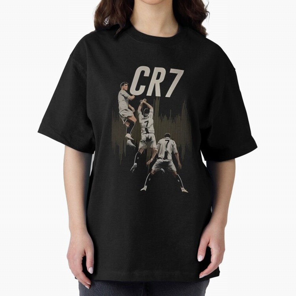 Cr7 Oversized T-Shirt Live the Energy of the FIFA World Cup 2026 USA Canada Mexico Journey through Messi, CR7 and Mbappe Highlights, Spain and Netherlands Pride, Classic Soccer Heritage, Championship Pressure, Fan Loyalty and International Pride;