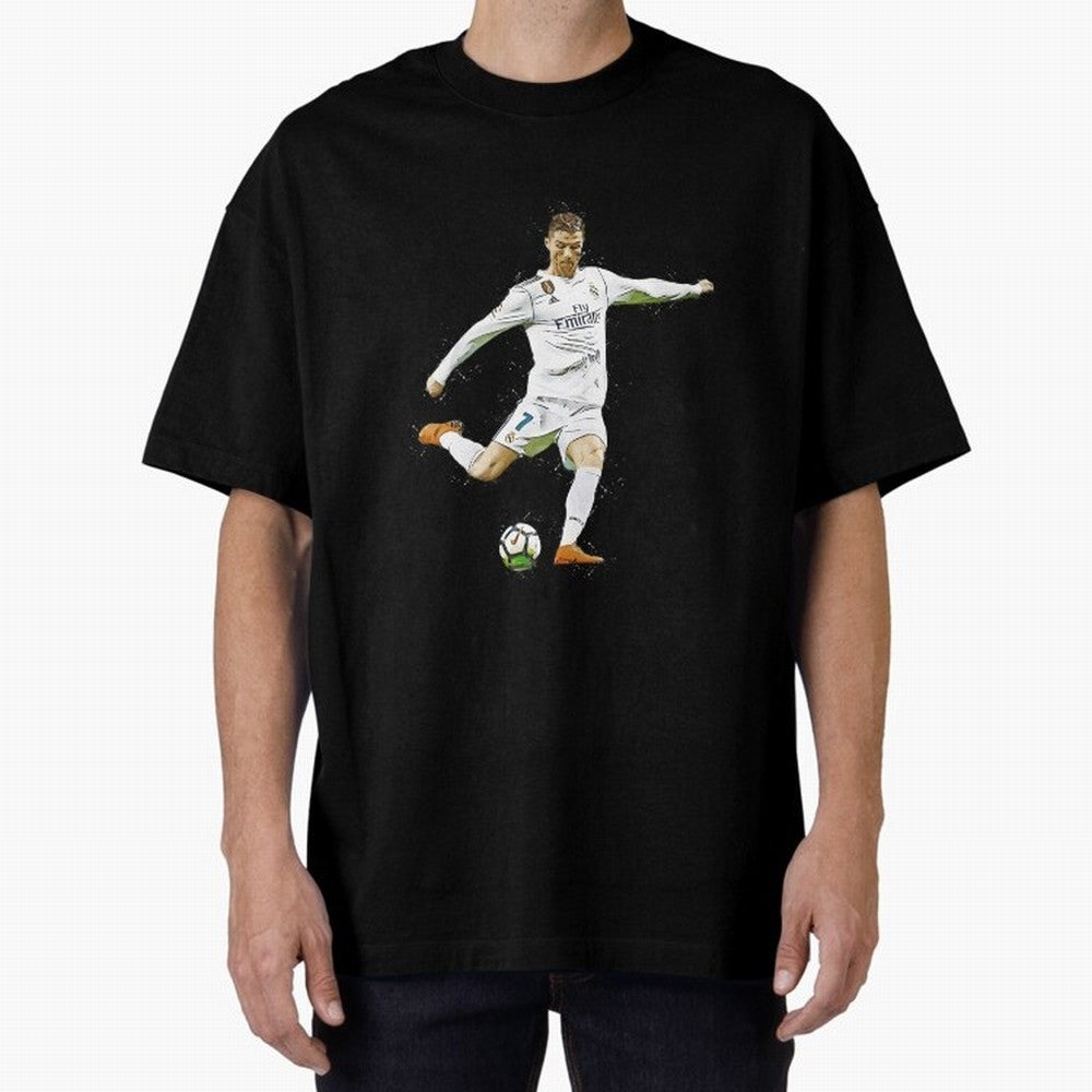 Cristiano Ronaldo Celebration Oversized T-Shirt Support Your Favorite Stars during the FIFA World Cup 2026 Journey through Messi, CR7 and Mbappe Highlights, Brazil, Portugal and Argentina Pride, Football Passion, Legendary Performances, Festival