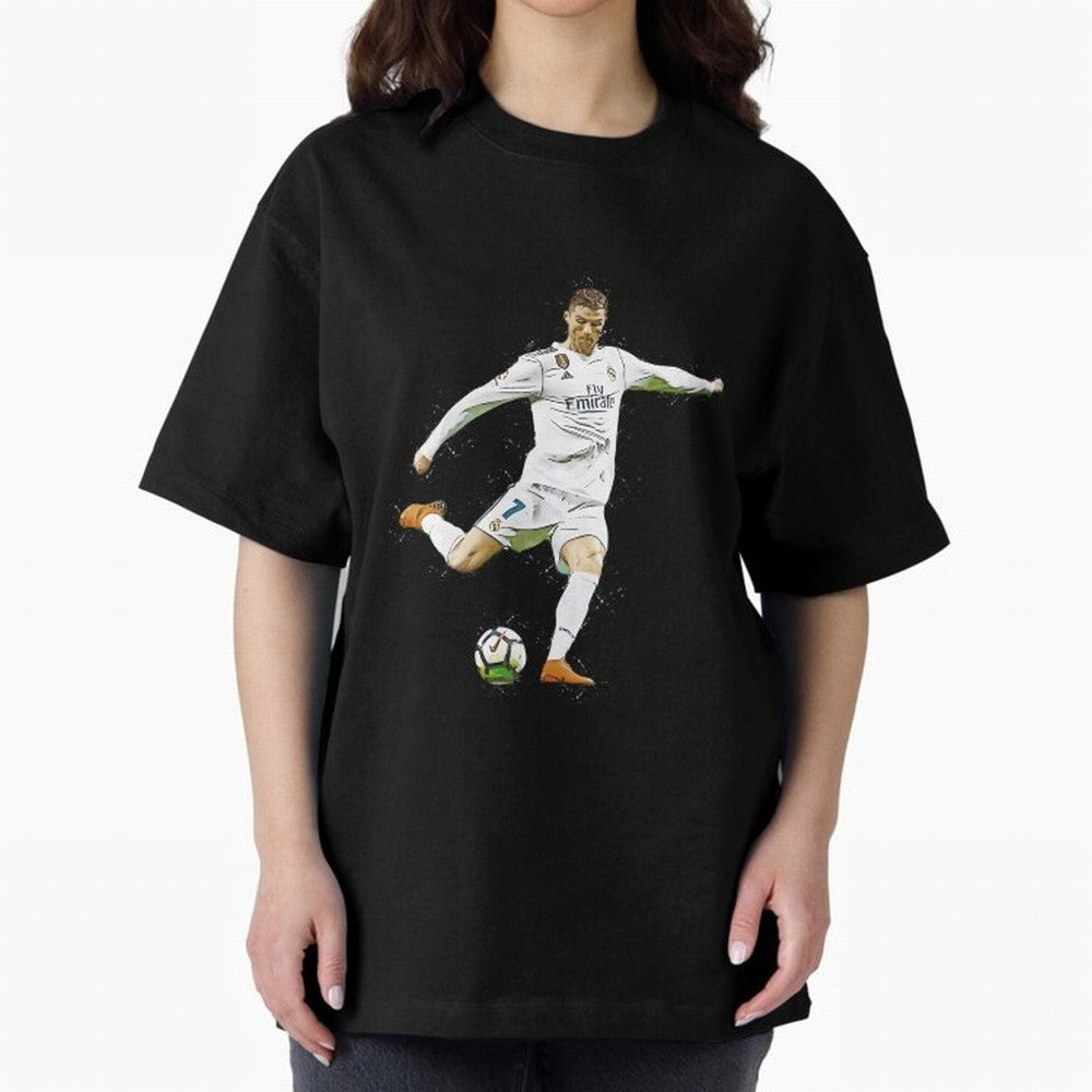 Cristiano Ronaldo Celebration Oversized T-Shirt Support Your Favorite Stars during the FIFA World Cup 2026 Journey through Messi, CR7 and Mbappe Highlights, Brazil, Portugal and Argentina Pride, Football Passion, Legendary Performances, Festival