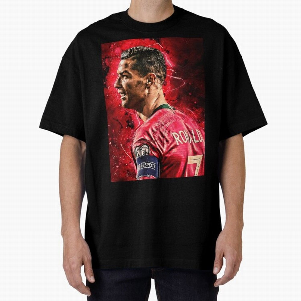 R-o-n-a-l-d-o Design Wallpaper Oversized T-Shirt Celebrate the Biggest Stage of FIFA World Cup 2026 for Fans of Messi, Neymar and Mbappe and Argentina, France and Brazil, Bringing Classic Soccer Heritage, Championship Pressure, Fan Loyalty and