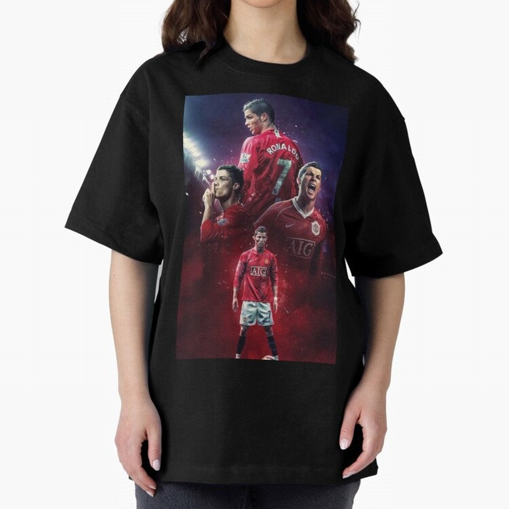 Cristiano Ronaldo dos Santos Aveiro Art Oversized T-Shirt Celebrate the Biggest Stage of FIFA World Cup 2026 USA Canada Mexico Made for Haaland, Argentina Energy, Goal Celebration Energy, Supporter Heritage, Football Icons and Worldwide Tournament