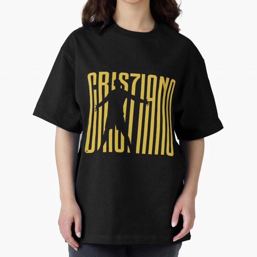 Cristiano Ronaldo Oversized T-Shirt Cheer for Global Football Passion for FIFA World Cup 2026 USA Canada Mexico, Driven by Cristiano Ronaldo, Spain, Retro Football Energy, Iconic Rivalries, Trophy Chase Drama and Stadium Atmosphere; Created for