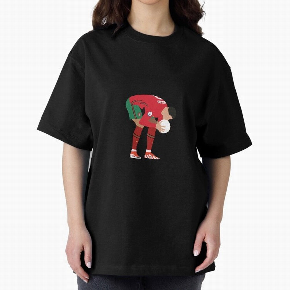 cristiano ronaldo ball kiss Oversized T-Shirt Live the Energy of the FIFA World Cup 2026 USA Canada Mexico Journey through Cristiano Ronaldo Highlights, Spain Pride, Football Festival Excitement, Trophy Ambitions, Country Rivalries and Star Player