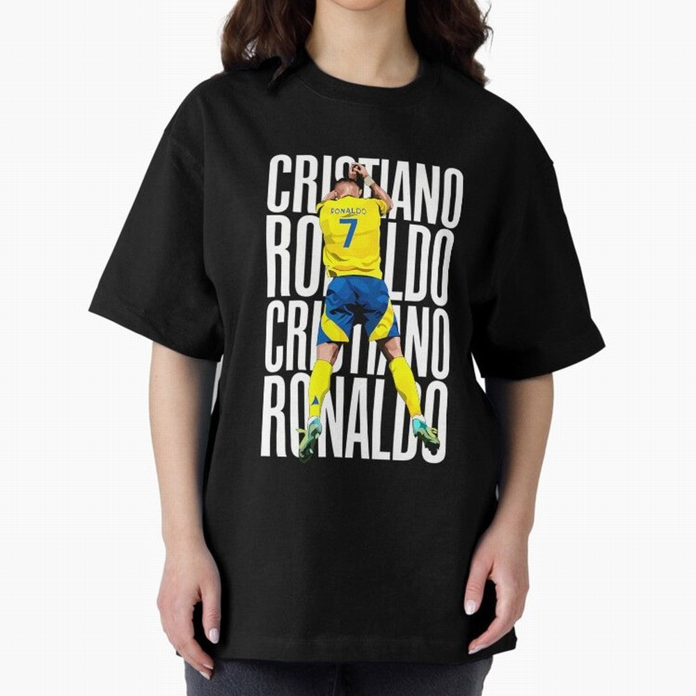 Cristiano Ronaldo Siuuuu Celebration Oversized T-Shirt Show Championship Spirit for FIFA World Cup 2026 Featuring Haaland and Mbappe, Spain and Netherlands Energy, Fan Favorite Moments, National Team Passion, Big Match Drama and Soccer History;