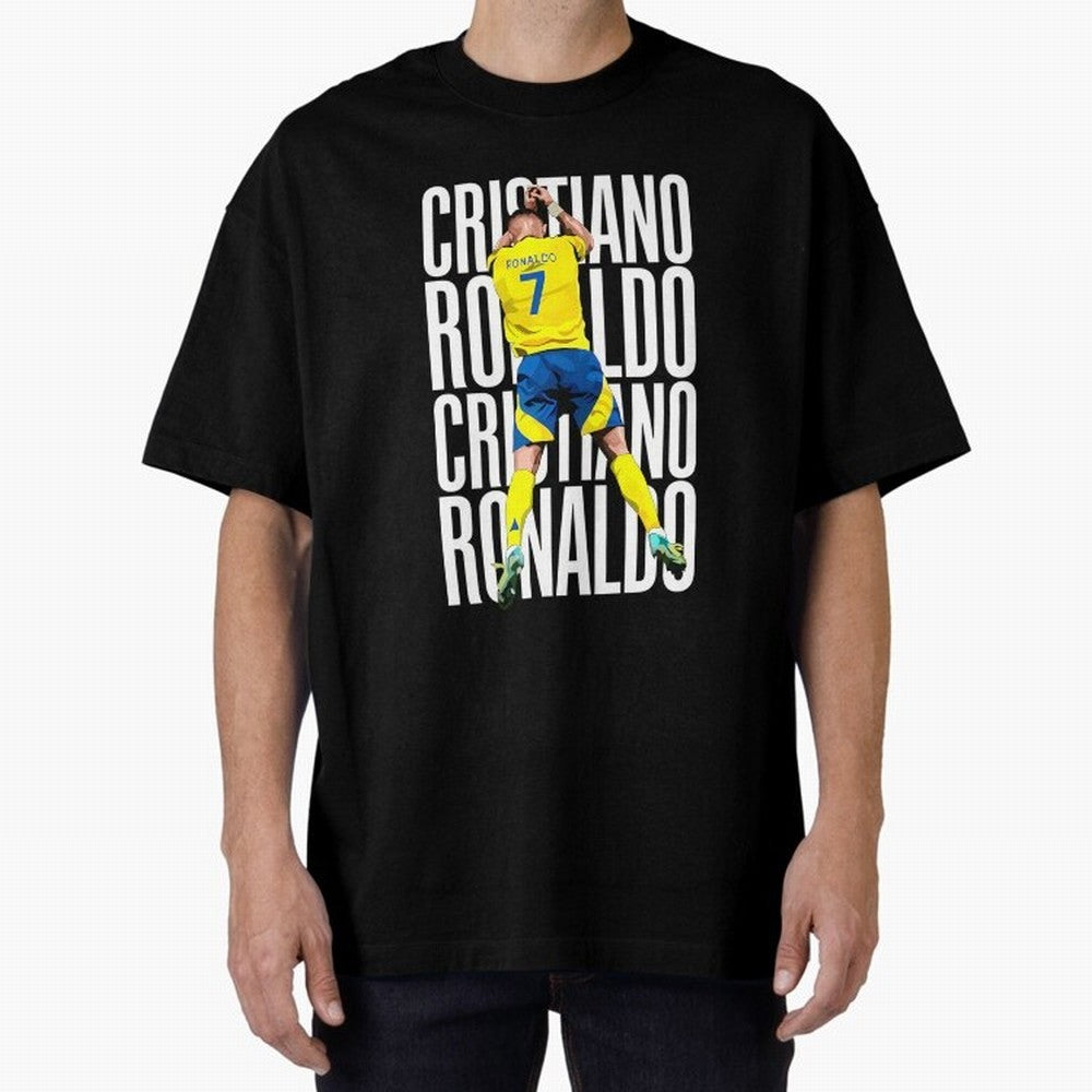 Cristiano Ronaldo Siuuuu Celebration Oversized T-Shirt Show Championship Spirit for FIFA World Cup 2026 Featuring Haaland and Mbappe, Spain and Netherlands Energy, Fan Favorite Moments, National Team Passion, Big Match Drama and Soccer History;