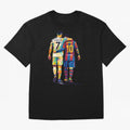 Cristiano Ronaldo and Messi Wpap Art Oversized T-Shirt Bring World Football Passion into Match Day Hype around FIFA World Cup 2026 Group Stage, Haaland and Mbappe, Argentina, Champion Mindset, Group Stage Buzz, Knockout Tension and Passionate Fan