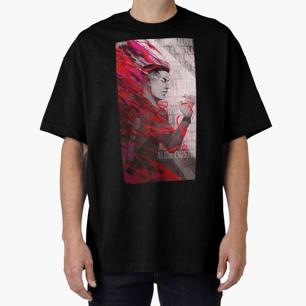 Cristiano Ronaldo x Blue Lock Oversized T-Shirt Celebrate Fan Favorites in Match Day Hype around FIFA World Cup 2026 USA Canada Mexico, Neymar, Haaland and Cristiano Ronaldo, Portugal, Spain and Germany, Worldwide Fan Energy, Dramatic Goals,