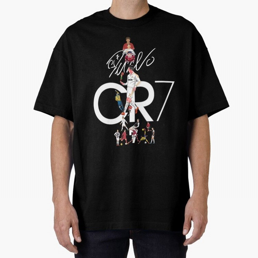 CR7 Oversized T-Shirt Bring Bold Fan Energy to Match Day Hype around FIFA World Cup 2026, Haaland, Portugal, Stadium Chants, National Pride, Trophy Dreams and Unforgettable Football Memories; Ideal for Fans Who Follow Messi, Cristiano Ronaldo, CR7,