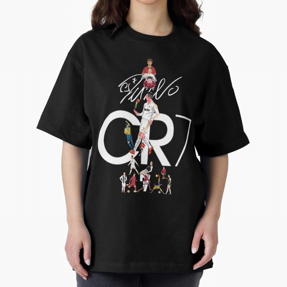 CR7 Oversized T-Shirt Bring Bold Fan Energy to Match Day Hype around FIFA World Cup 2026, Haaland, Portugal, Stadium Chants, National Pride, Trophy Dreams and Unforgettable Football Memories; Ideal for Fans Who Follow Messi, Cristiano Ronaldo, CR7,