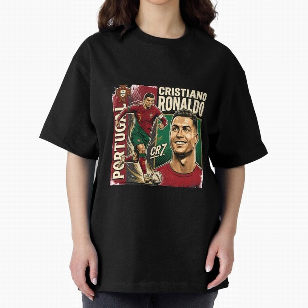 Ronaldo Portugal Vintage Oversized T-Shirt Treasure FIFA World Cup 2026 USA Canada Mexico Spirit, Driven by Portugal, Spain and Germany, Messi and Cristiano Ronaldo, Goal Celebration Energy, Supporter Heritage, Football Icons and Worldwide