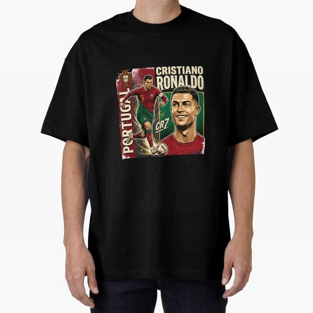 Ronaldo Portugal Vintage Oversized T-Shirt Treasure FIFA World Cup 2026 USA Canada Mexico Spirit, Driven by Portugal, Spain and Germany, Messi and Cristiano Ronaldo, Goal Celebration Energy, Supporter Heritage, Football Icons and Worldwide